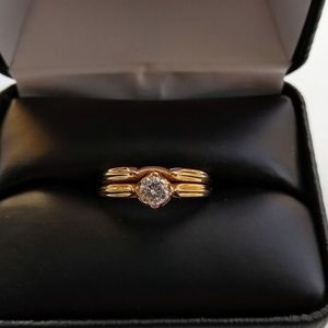 ❤Orange Blossom (Vintage) Women's wedding ring set